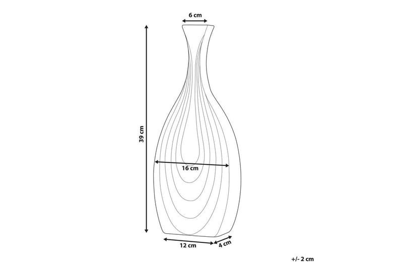 Dekorationsvas Thapsus Svart, 16x4x39 cm - Svart, 16x4x39 cm - Inredning - Dekoration & inredningsdetaljer - Vas - Blomvas