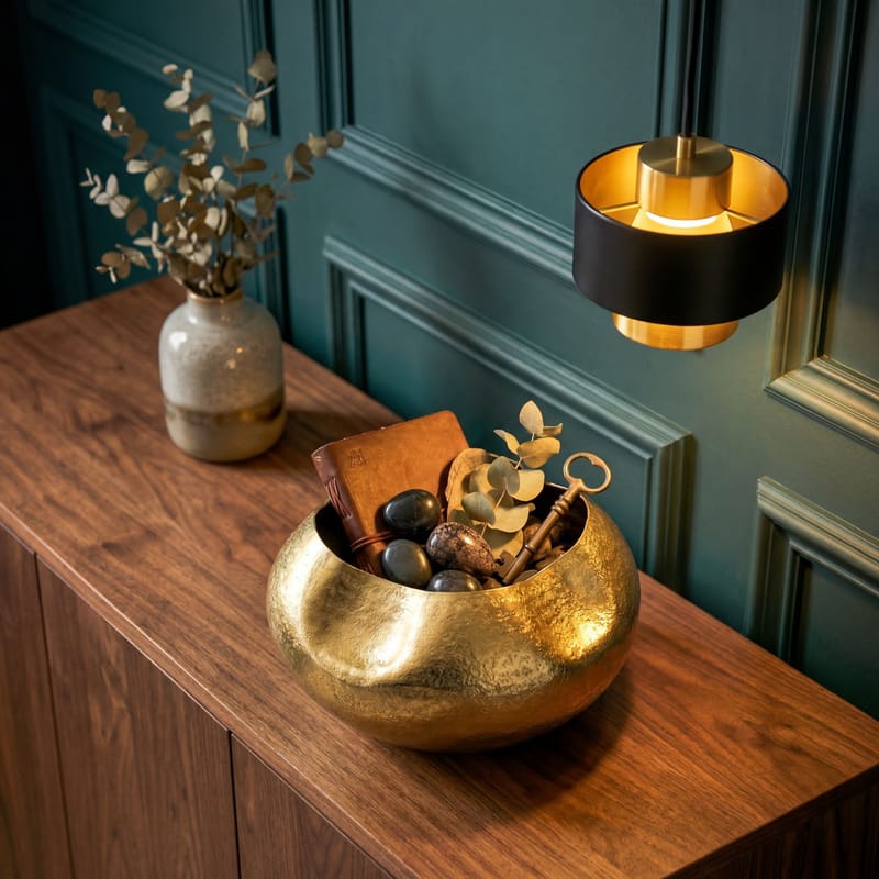 Harvik Bordsvas 30 cm i aluminium - Guld - Inredning - Dekoration & inredningsdetaljer - Vas - Blomvas