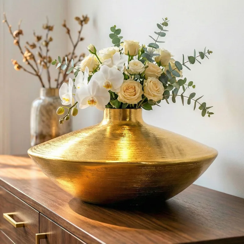 Helin Bordsvas 35 cm i aluminium - Guld - Inredning - Dekoration & inredningsdetaljer - Vas - Blomvas
