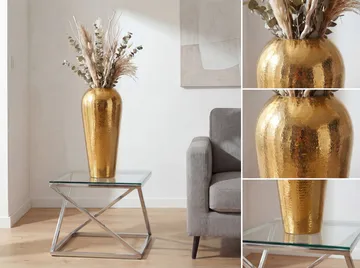 Kelar Golvvas i aluminium - Guld - Inredning - Dekoration & inredningsdetaljer - Vas - Blomvas