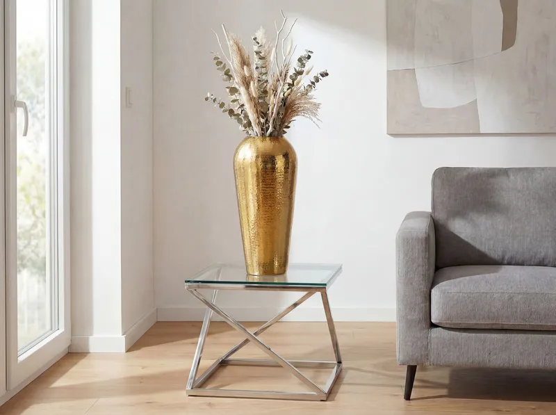 Kelar Golvvas i aluminium - Guld - Inredning - Dekoration & inredningsdetaljer - Vas - Blomvas
