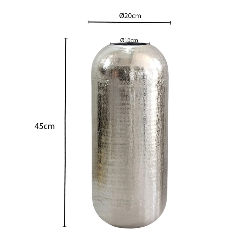Korva Golvvas 45 cm i aluminium - Silver - Inredning - Dekoration & inredningsdetaljer - Vas - Blomvas