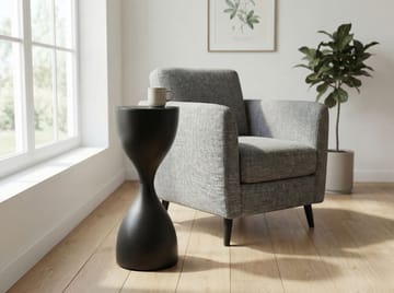 Relvik Runt sidobord 23 cm i metall och glas - Svart - Inredning - Dekoration & inredningsdetaljer - Vas - Blomvas