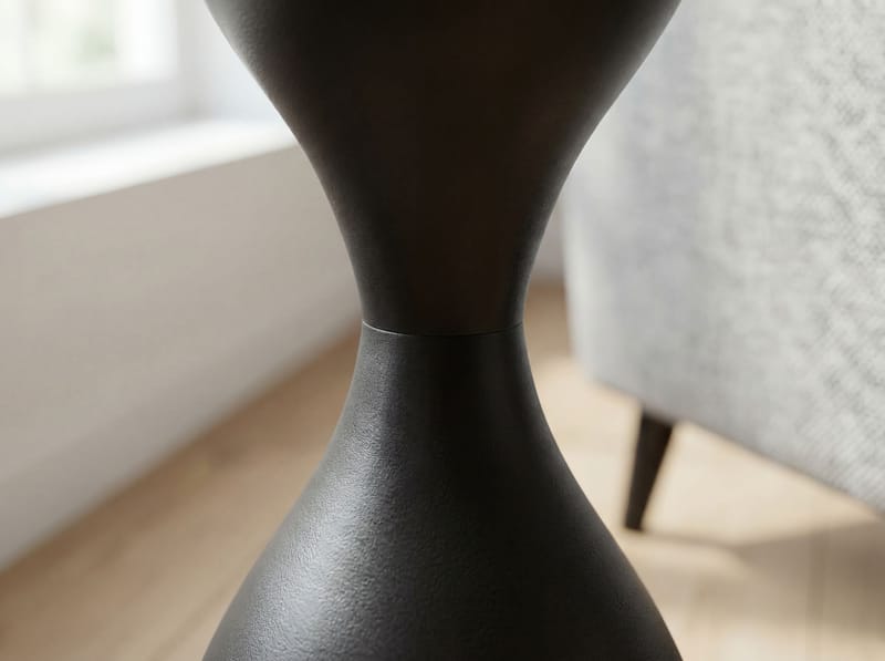 Relvik Runt sidobord 23 cm i metall och glas - Svart - Inredning - Dekoration & inredningsdetaljer - Vas - Blomvas