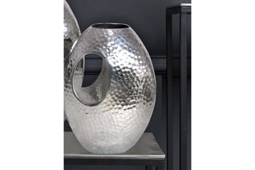Vas Wohnling Set om 2 Aluminium Hamrad look, modern loftstil Silver - Silver - Inredning - Dekoration & inredningsdetaljer - Vas - Blomvas