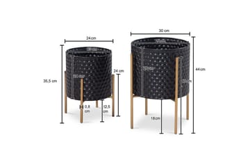 Vas Wohnling Set om 2 Aluminium Blomväxtkruka 3D-Cirkelyta Modern - Inredning - Dekoration & inredningsdetaljer - Krukor & ytterkrukor