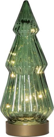 Verde Juldekoration glas 24 cm - transparent mörkgrön med guldfärgad bas - Inredning - Dekoration & inredningsdetaljer - Julpynt & juldekoration