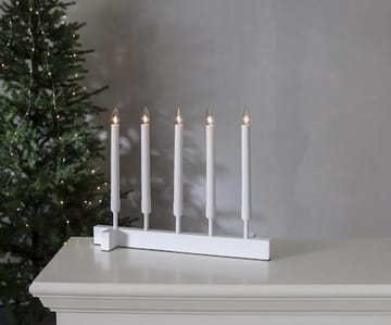 Vind Adventsljusstake 40 cm - Elljusstake i Trä för Fönster - Vit - Inredning - Dekoration & inredningsdetaljer - Julpynt & juldekoration