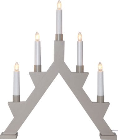 Zack Adventsljusstake 34 cm - Elljusstake i Trä för Fönster - Ljusgrå Beige - Inredning - Dekoration & inredningsdetaljer - Julpynt & juldekoration