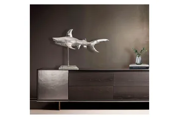 Dekorativ figur Wohnling Dekorhaj 70 cm aluminium, maritim stil Silver - Silver - Inredning - Dekoration & inredningsdetaljer