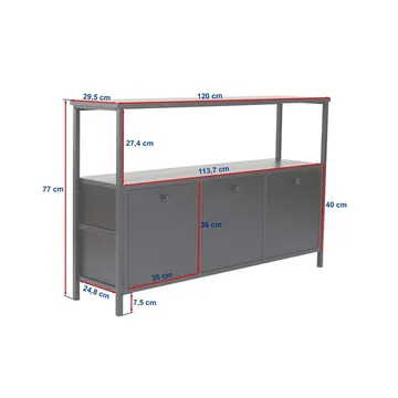 Hemani Konsollbord 120 cm - Svart - Möbler - Bord & matgrupp - Avlastningsbord & sidobord - Konsolbord & hallbord