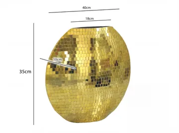 Herva Bordsvas i metall med mosaik - Guld - Inredning - Dekoration & inredningsdetaljer