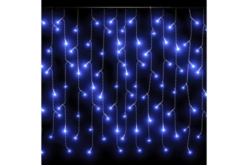 Ljusslinga draperi istappar 10 m 400 lysdioder blå - be Basic - Ljusslinga inomhus - Dekorationsbelysning