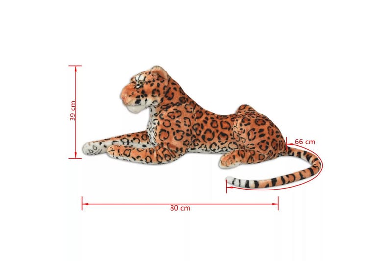 Leopardleksak plysch brun XXL - Brun - Dekoration barnrum