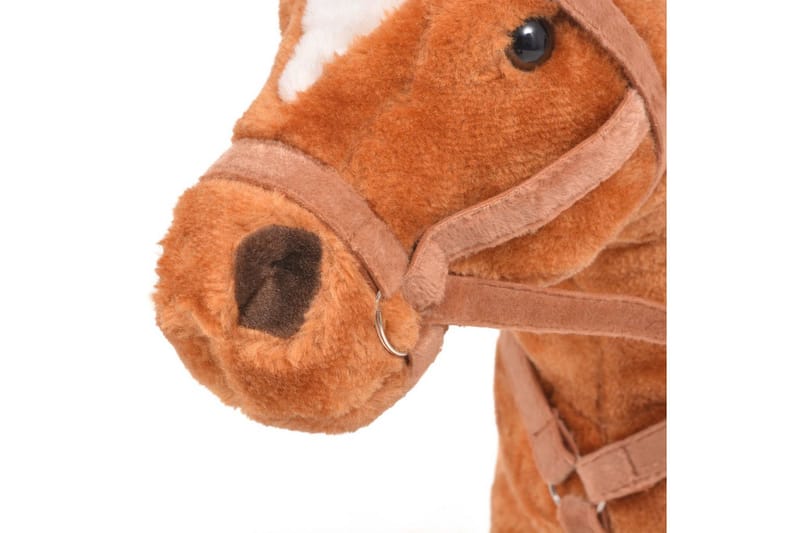Stående leksakshäst plysch brun - Brun - Dekoration barnrum