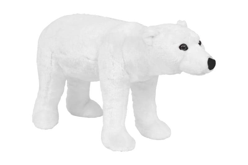 Stående leksaksisbjörn plysch vit XXL - Vit - Dekoration barnrum