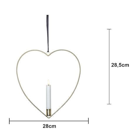 Flamme Heart Inomhusdekoration 28 cm - Mässing - Inredning - Barnrum inredning - Lampa barnrum