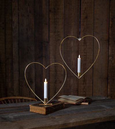 Flamme Heart Inomhusdekoration 28 cm - Mässing - Inredning - Barnrum inredning - Lampa barnrum