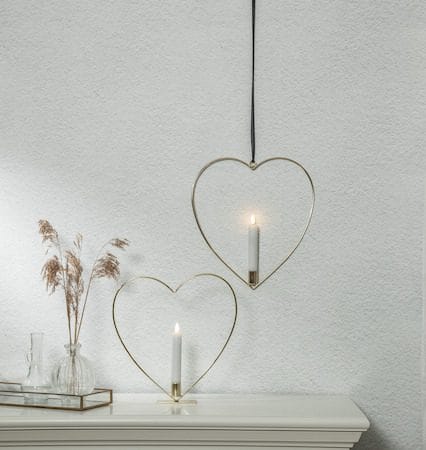 Flamme Heart Inomhusdekoration 28 cm - Mässing - Inredning - Barnrum inredning - Lampa barnrum