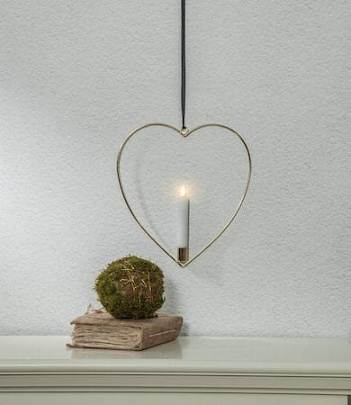Flamme Heart Inomhusdekoration 28 cm - Mässing - Inredning - Barnrum inredning - Lampa barnrum
