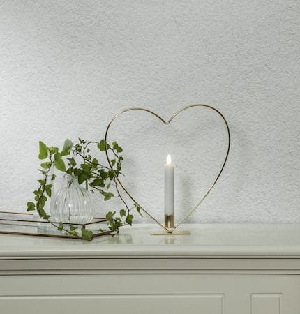 Flamme Heart Inomhusdekoration 28 cm - Mässing - Inredning - Barnrum inredning - Lampa barnrum