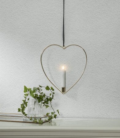 Flamme Heart Inomhusdekoration 28 cm - Mässing - Inredning - Barnrum inredning - Lampa barnrum