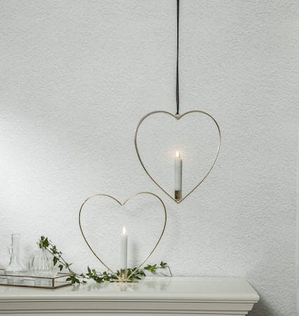 Flamme Heart Inomhusdekoration 28 cm - Mässing - Inredning - Barnrum inredning - Lampa barnrum