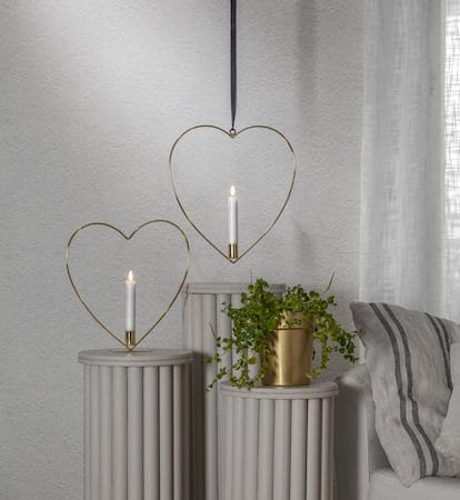 Flamme Heart Inomhusdekoration 28 cm - Mässing - Inredning - Barnrum inredning - Lampa barnrum