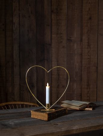 Flamme Heart Inomhusdekoration 28 cm - Mässing - Inredning - Barnrum inredning - Lampa barnrum