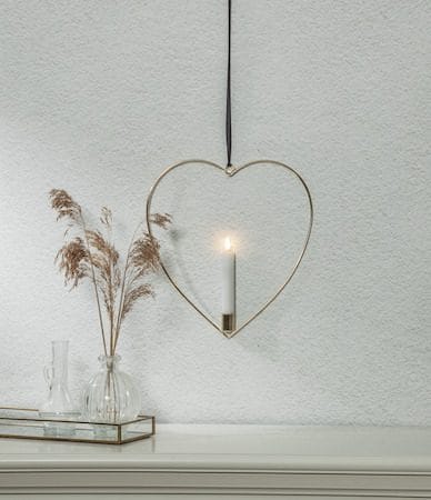 Flamme Heart Inomhusdekoration 28 cm - Mässing - Inredning - Barnrum inredning - Lampa barnrum