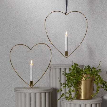 Flamme Heart Inomhusdekoration 28 cm - Mässing - Inredning - Barnrum inredning - Lampa barnrum