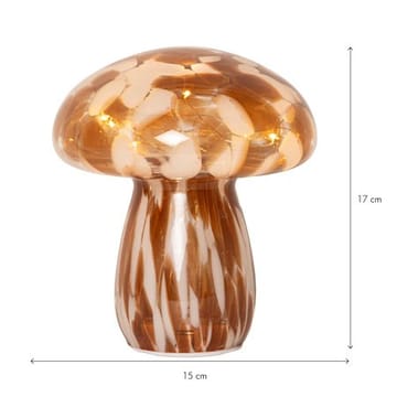 Funghi Glasdekoration 15 cm - Brun/vit - Inredning - Barnrum inredning - Lampa barnrum