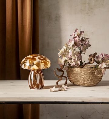 Funghi Glasdekoration 15 cm - Brun/vit - Inredning - Barnrum inredning - Lampa barnrum