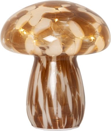 Funghi Glasdekoration 15 cm - Brun/vit - Inredning - Barnrum inredning - Lampa barnrum
