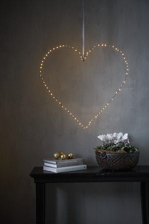 Mira Hängande LED-Hjärta 70 cm 80 Varmvita Ljus - Svart - Inredning - Barnrum inredning - Lampa barnrum