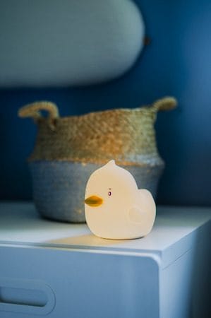 Nattlampa LED Duck USB Uppladdningsbar - Vit / Gul / Svart - Inredning - Barnrum inredning - Lampa barnrum