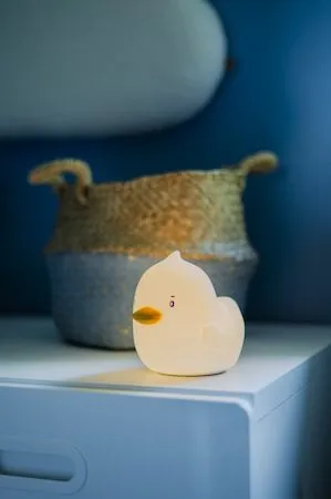 Nattlampa LED Duck USB Uppladdningsbar - Vit / Gul / Svart - Inredning - Barnrum inredning - Lampa barnrum