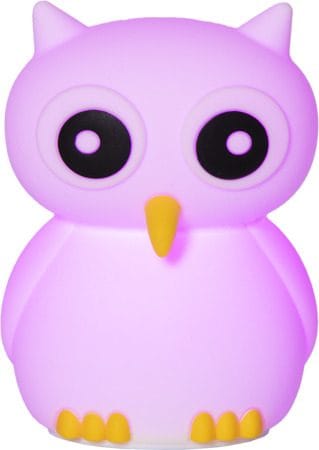 Nattlampa LED Owl USB Uppladdningsbar - Vit / Gul / Svart - Inredning - Barnrum inredning - Lampa barnrum