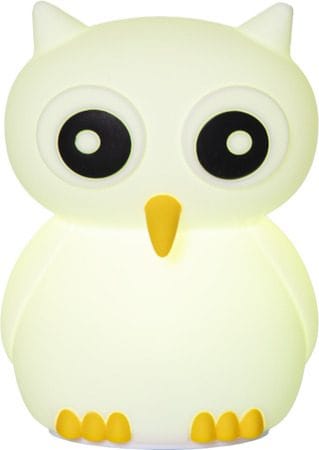 Nattlampa LED Owl USB Uppladdningsbar - Vit / Gul / Svart - Inredning - Barnrum inredning - Lampa barnrum