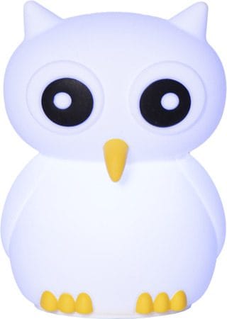 Nattlampa LED Owl USB Uppladdningsbar - Vit / Gul / Svart - Inredning - Barnrum inredning - Lampa barnrum