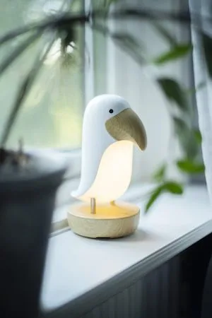 Nattlampa LED Toucan Bird USB Uppladdningsbar - Vit / Brun - Inredning - Barnrum inredning - Lampa barnrum