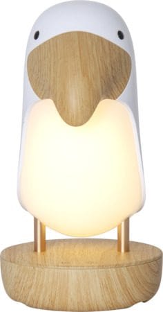 Nattlampa LED Toucan Bird USB Uppladdningsbar - Vit / Brun - Inredning - Barnrum inredning - Lampa barnrum