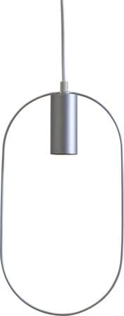 Sladdställ Hängande Dekoration Shape 38 cm, Silver / Vit