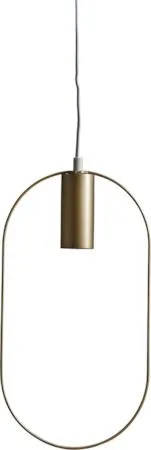 Sladdställ Hängande Dekoration Shape Ring 38 cm, Guld / Vit
