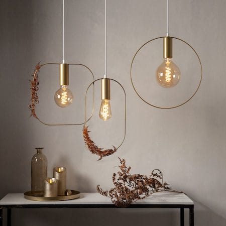 Sladdställ Hängande Dekoration Shape Ring 38 cm - Guld / Vit - Inredning - Barnrum inredning - Lampa barnrum