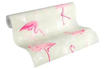 Flamingo Tapet Boys & Girls Ovävd Rosa - AS Creation - Inredning - Barnrum inredning - Väggdekor barnrum - Tapet barnrum