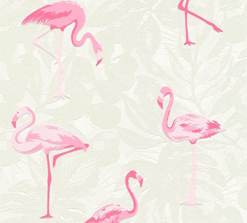 Flamingo Tapet Boys & Girls Ovävd Rosa - AS Creation - Tapet barnrum