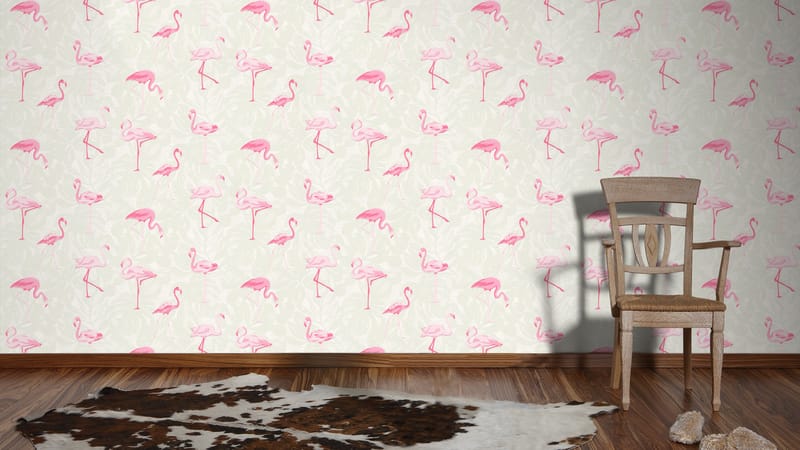 Flamingo Tapet Boys & Girls Ovävd Rosa - AS Creation - Inredning - Barnrum inredning - Väggdekor barnrum - Tapet barnrum