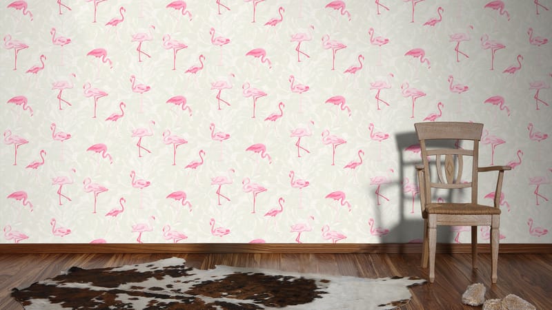 Flamingo Tapet Boys & Girls Ovävd Rosa - AS Creation - Tapet barnrum