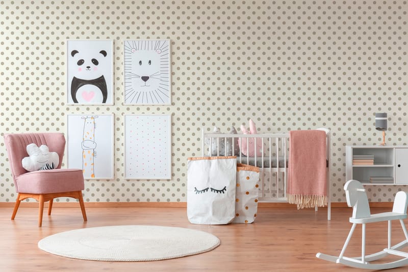 Prickig Tapet Boys & Girls Ovävd Beige Rosa - AS Creation - Inredning - Barnrum inredning - Väggdekor barnrum - Tapet barnrum